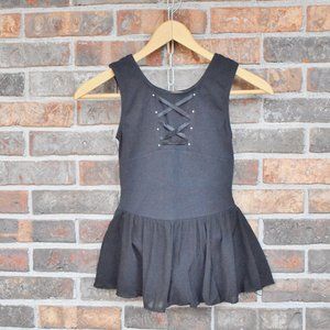 Black Skirted Leotard - Danskin Freestyle size Lg